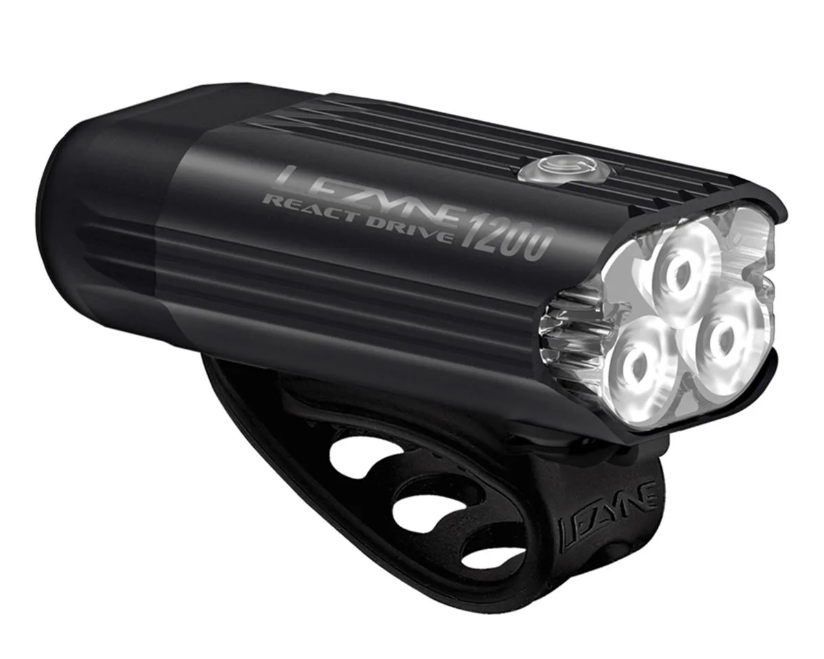 Lezyne React Drive Headlight (Matte Black) (1200 Lumens)